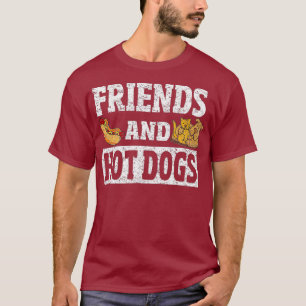 Camiseta Amigos y perros calientes Divertidos amigos de per
