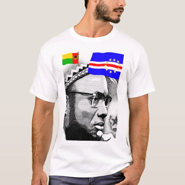 Camiseta Amilcar Cabral King Cabo Verde Flags de mosca cami (Anverso)