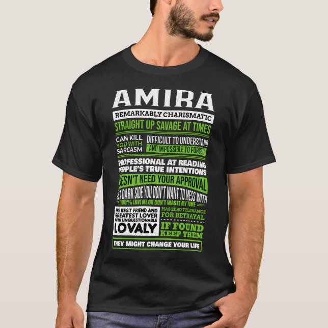 Camiseta Amira Chica Nombre (Anverso)