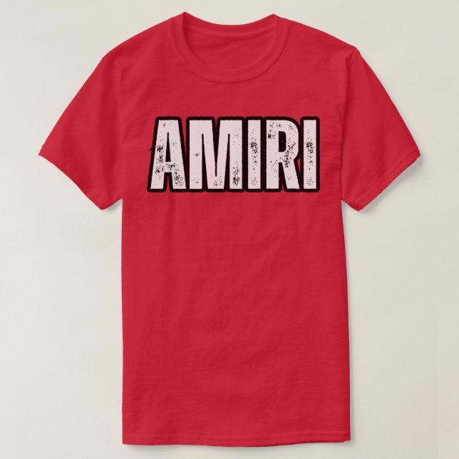 Camiseta Amiri Name Gift Birday Holiday Aniversario 1 (Diseño del anverso)