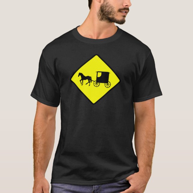 Camiseta Amish Crossing Rótulo Classic T-Shirt (Anverso)