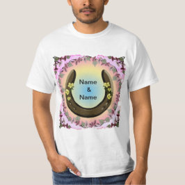 Camiseta Amish Flower Horseshoe