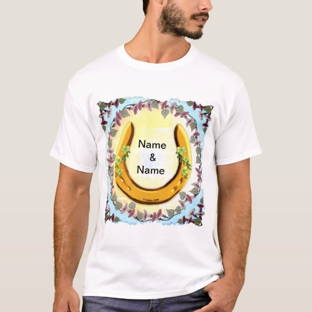 Camiseta Amish Flower Horseshoe T-Shirt (Anverso)