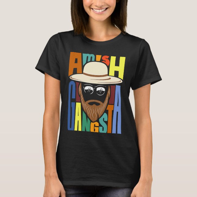 Camiseta Amish Gangsta (Anverso)
