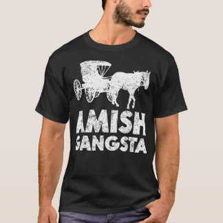 Camiseta Amish Gangsta Horse And Buggy - Gracioso Regalo Am
