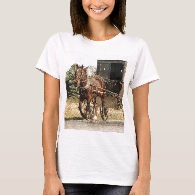 Camiseta Amish Horse and Buggy (Anverso)