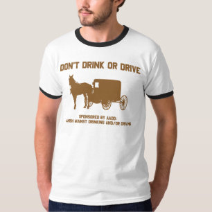 Camiseta Amish - no beba ni conduzca