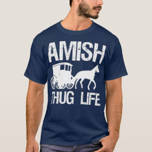 Camiseta Amish Thug Con Gangster De Buggy De Caballos