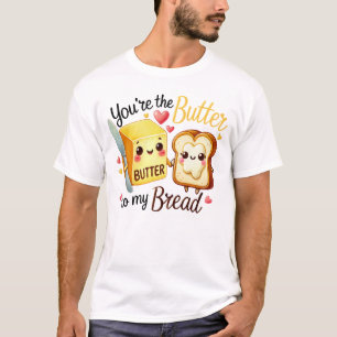 Camiseta Amistad adorable de mantequilla y pan