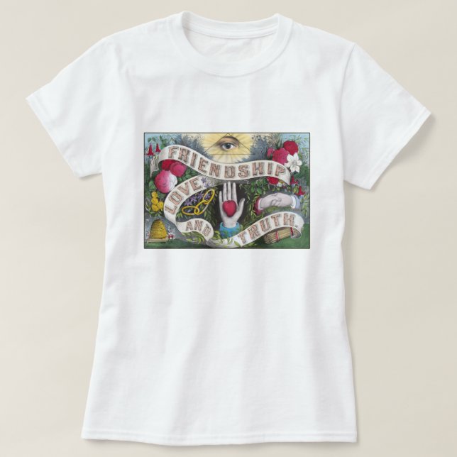 Camiseta Amistad, Amor, Verdad (Diseño del anverso)
