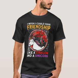 Camiseta Amistad Como Un Dragón Y Un Dragón Unicornio