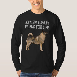 Camiseta Amistad de perro de Norwegian Elkhound amigo para