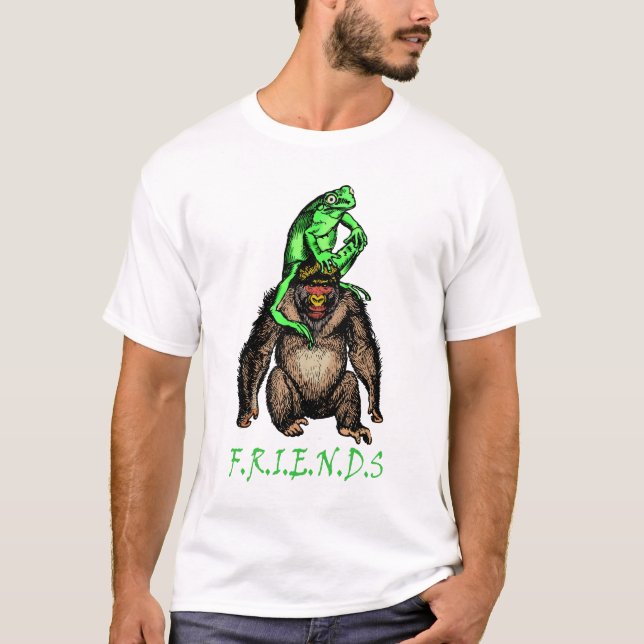 Camiseta Amistad De Rana Y Mono (Anverso)