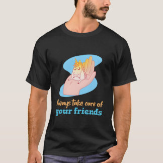 Camiseta Amistad unicornio Cuida siempre a tus amigos vi