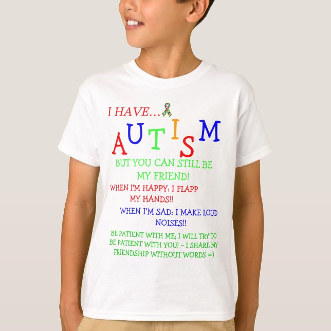 Camiseta ¡amistades ~Autistic de Friendz~Silent! =) (Anverso)