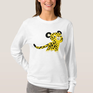 Camiseta amistosa de las mujeres del leopardo del