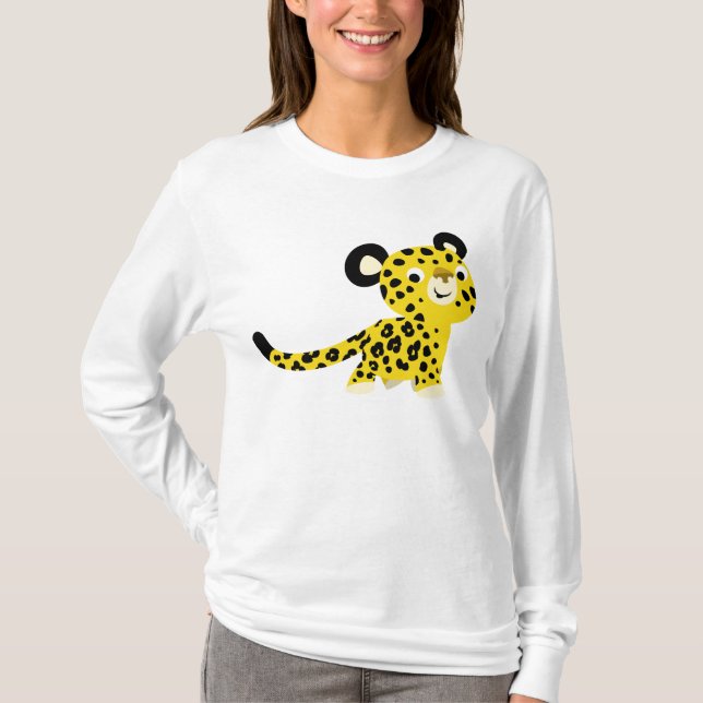 Camiseta amistosa de las mujeres del leopardo del (Anverso)
