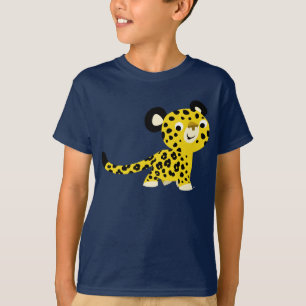 Camiseta amistosa de los niños del leopardo del