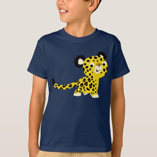 Camiseta amistosa de los niños del leopardo del (Anverso)