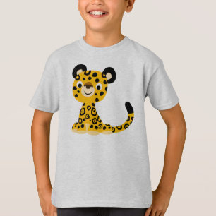 Camiseta amistosa linda de los niños de Jaguar de