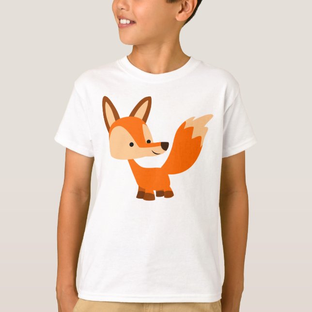 Camiseta amistosa linda de los niños del Fox del (Anverso)