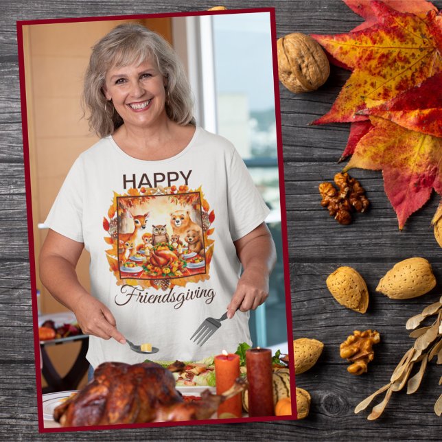 Camiseta Amistosos animales de Woodland hojas de otoño (Subido por el creador)