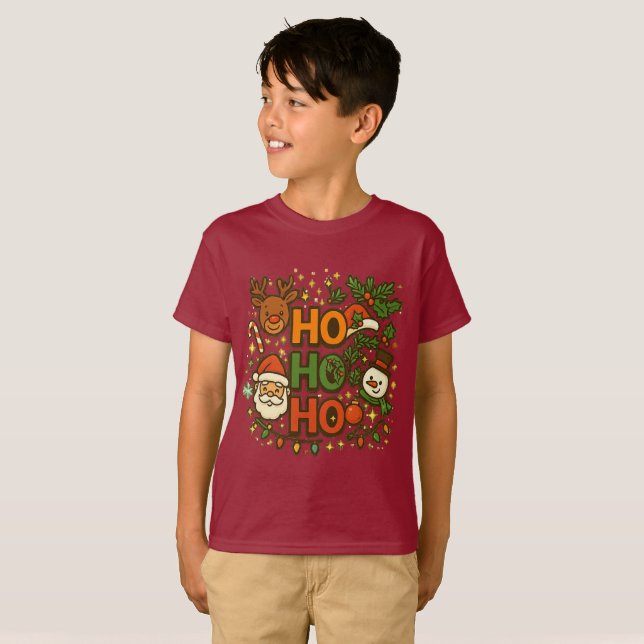 Camiseta AMITA | HO HO HO Holiday Crew Tee (Anverso completo)