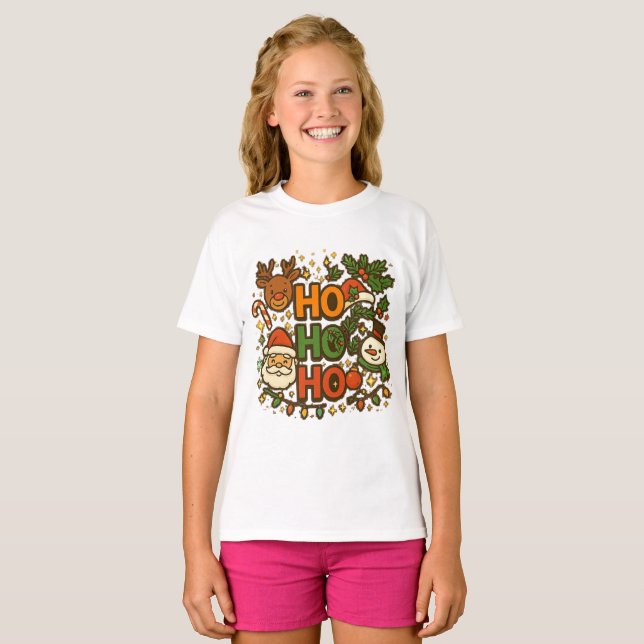 Camiseta AMITA | HO HO HO Holiday Crew Tee (Anverso completo)