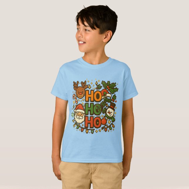 Camiseta AMITA | HO HO HO Holiday Crew Tee (Anverso completo)