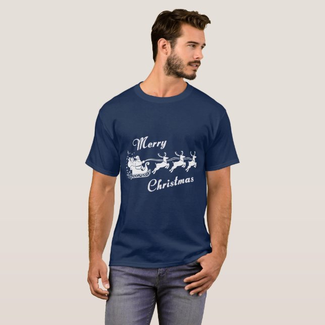 Camiseta Amita - Santa Sleigh Christmas Design (Anverso completo)