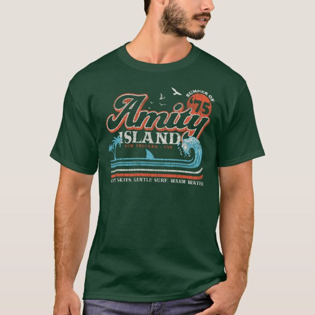 Camiseta Amity Island Retro Worn Out Universal UCS LLC boy (Anverso)