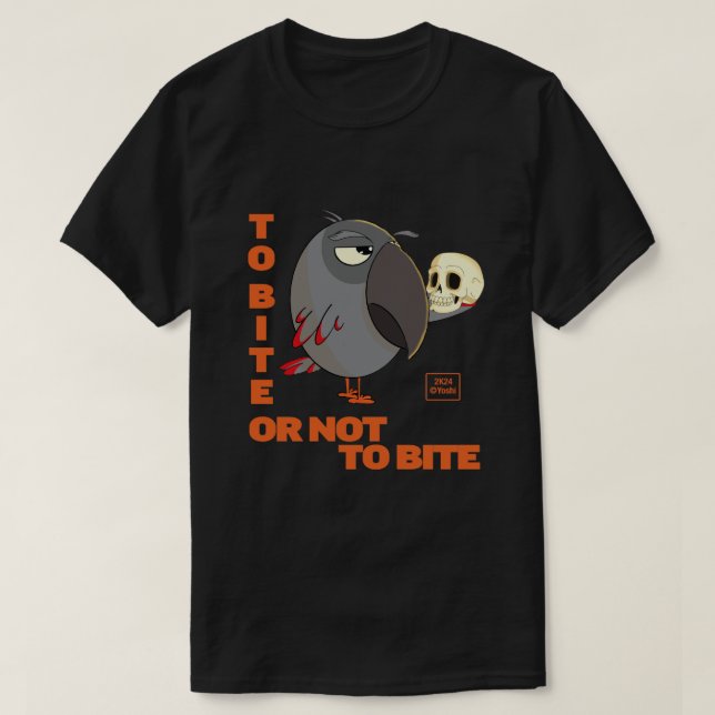 Camiseta Amleto de loro gris africano (Diseño del anverso)