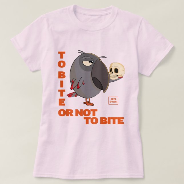 Camiseta Amleto de loro gris africano (Diseño del anverso)