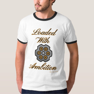 Camiseta Ammo Apparel EE.UU. cargado de ambición Ringer mas