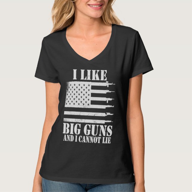 Camiseta Ammo Gun   I like big guns saying  1 (Anverso)