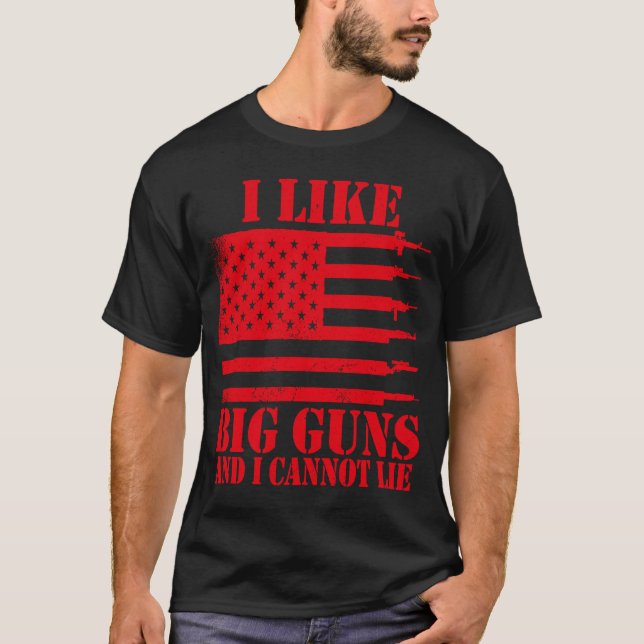 Camiseta Ammo Gun Me gustan las armas grandes diciendo (Anverso)