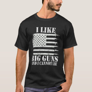 Camiseta Ammo Gun Me gustan las armas grandes diciendo