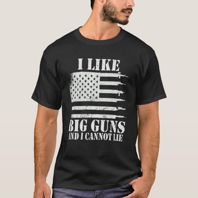 Camiseta Ammo Gun Me gustan las armas grandes diciendo (Anverso)
