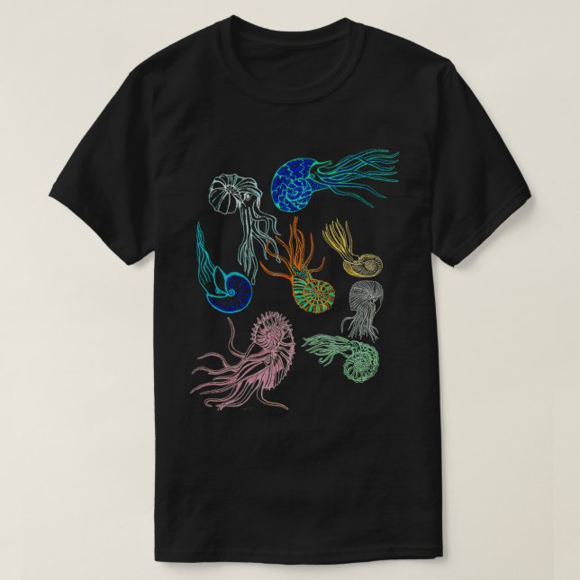 Camiseta AmmonitesNegro (Diseño del anverso)