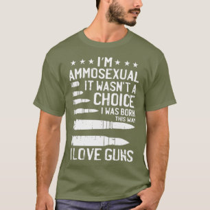 Camiseta Ammosexual Balas Amor Pro Gun Lover Regalos de Gua