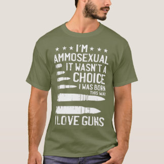Camiseta Ammosexual Balas Amor Pro Gun Lover Regalos de Gua