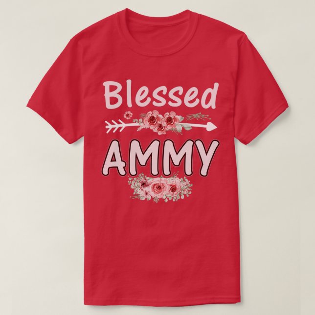 Camiseta Ammy Mom Life Cute Floral Flor Madres D (Diseño del anverso)