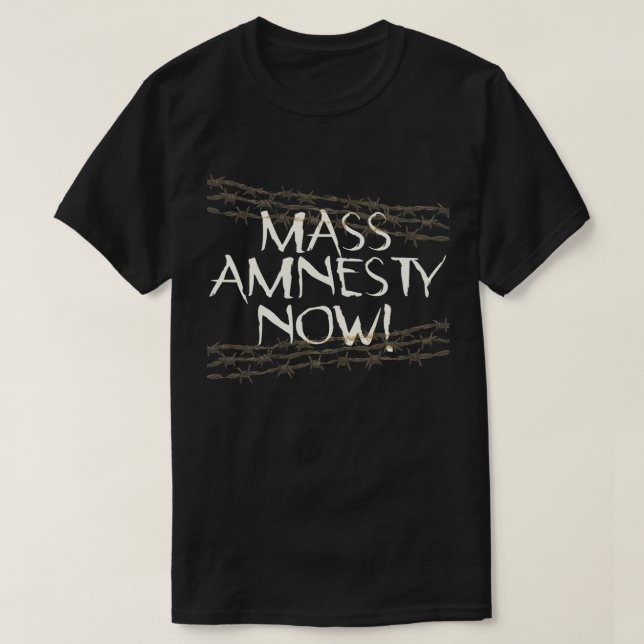 Camiseta ¡Amnistía Masiva Ya! (Diseño del anverso)