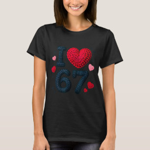 Camiseta Amo 67 Lindo Acogedor 67 Patrón de Hilo Tejido 67