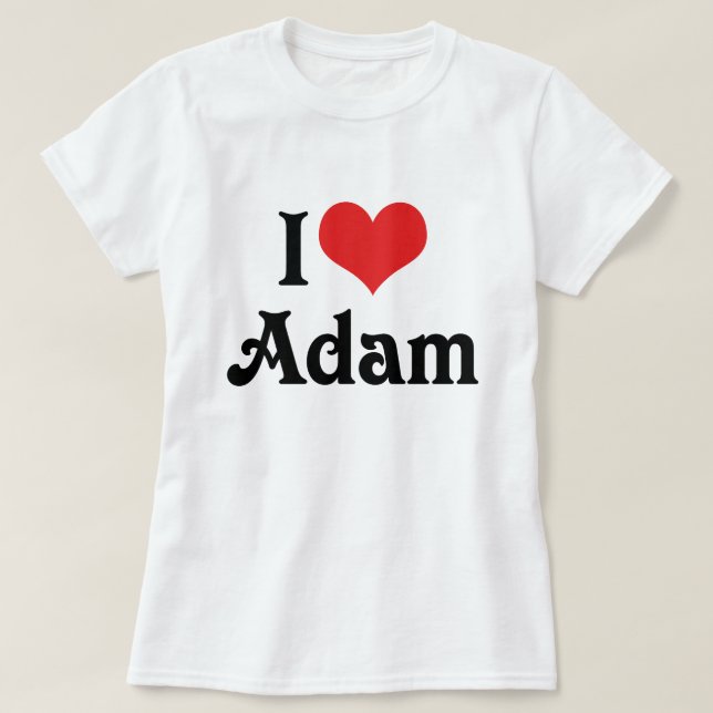 Camiseta Amo a Adam (Diseño del anverso)
