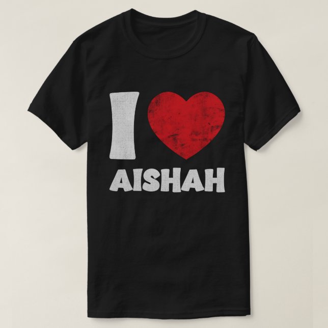 Camiseta Amo a Aishah (Diseño del anverso)