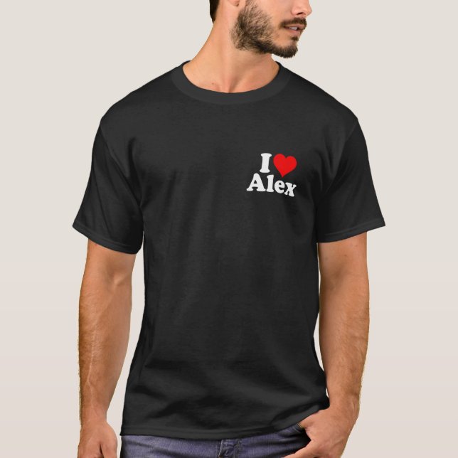 Camiseta Amo a Alex Alexandra Alexander Alexis (Anverso)
