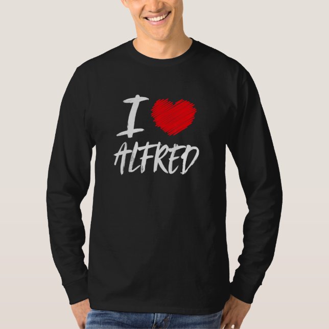 Camiseta Amo a Alfred Husband Son Boyfriend Dad Grandson H (Anverso)