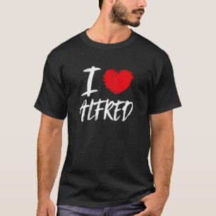 Camiseta Amo a Alfred Husband Son Boyfriend Dad Grandson H