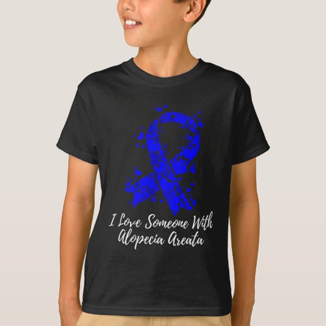 Camiseta Amo A Alguien Con Alopecia Areata Conciencia (Anverso)